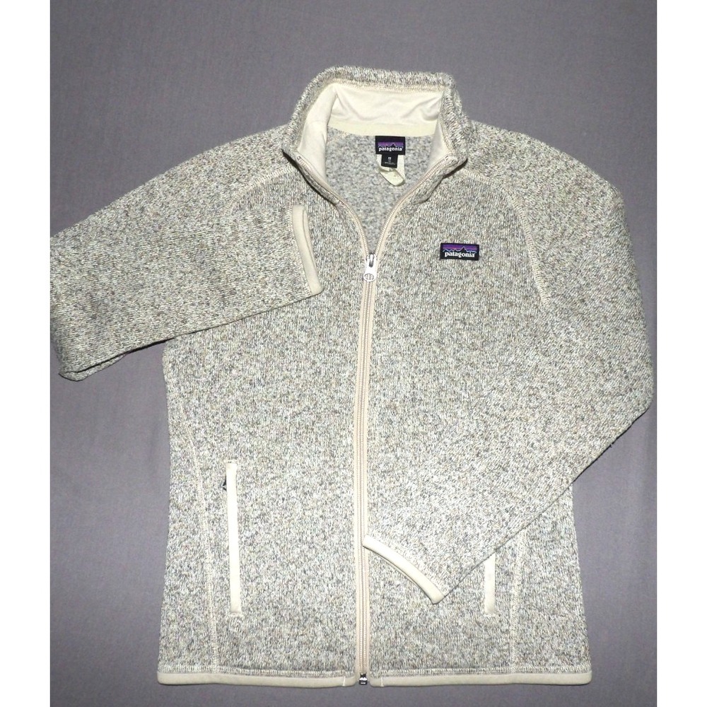 Patagonia Zip-Up Better Sweater Fleece Jacket Oatmeal Boy's Youth Medium (10)